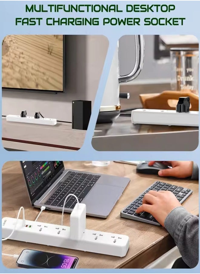 LDNIO - Power Extension strip with 5 Universal Outlet and 38W usb and 20W type c USB Out Put Power extension socket With 2M Power Cord - Image 1