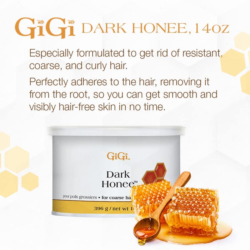 GiGi Dark Honee Soft Wax for Hair Removal, Removes Thick to Coarse Hair, Ideal for Normal to Dry Skin, Face & Body Wax for Men & Women, 14 oz - Image 2