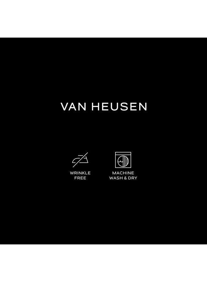 Van Heusen قميص رجال بوبلين ضيق بياقة مدببة بلون ماغنتا، مقاس 15.5" للرقبة و32"-33" للكم (م) - Image 4