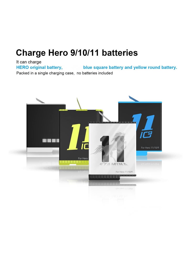 Y&D - Pocket-Sized GoPro Charger, Enduro Battery Charger Smart Indicator Hero Quick Charge for Original and Standard Go Pro 11 10 9 - Image 1