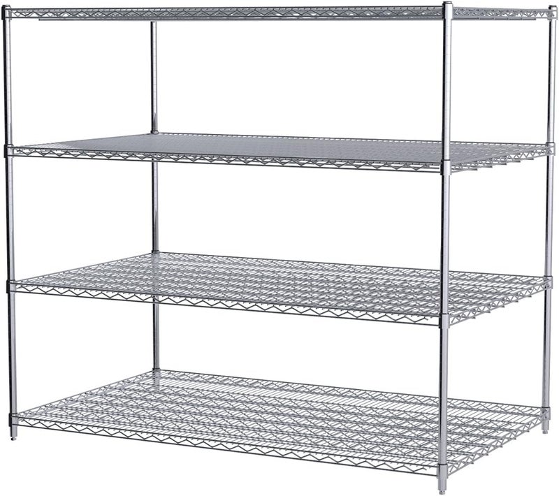AkroMils AWP54UPRIGHT 54-Inch NSF Certified Industrial Grade Chrome Wire Shelf System Upright Leg Post Poles, (4 Pack) - Image 1
