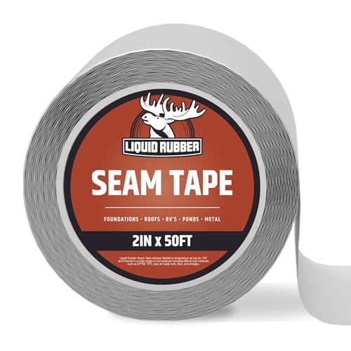 Liquid Rubber Peel and Stick Seam Tape - Fix Leaks, Repair and Restore Roof Joints and Tears, Bonds to EPDM, Metal, Tiles, Shingles, Wood, and Fiberglass Easy to Use, 2 Inch x 50 Foot Roll - Image 1