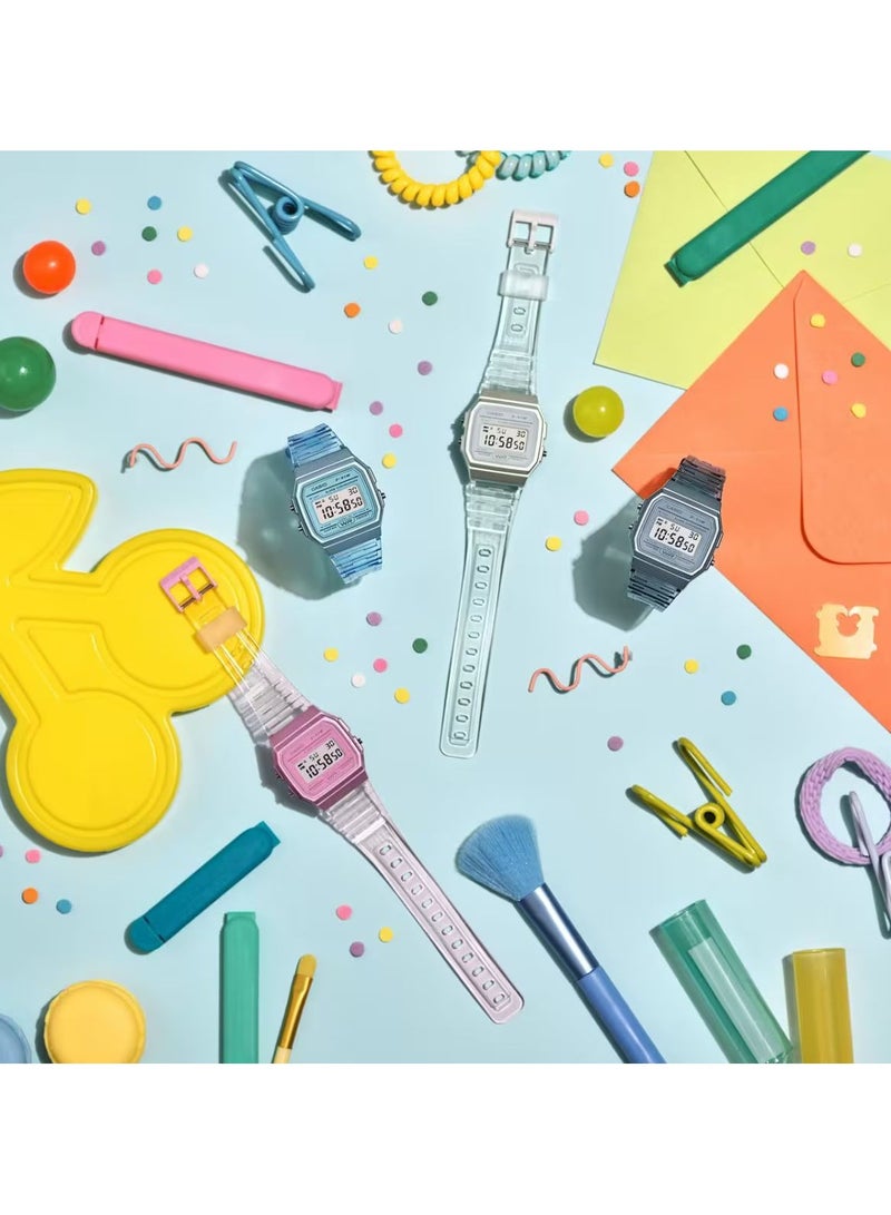 كاسيو ساعة رقمية للجنسين بسوار من الراتنج باللون الأبيض -F-91WS-7DF - Image 5