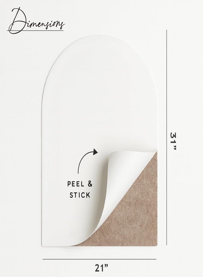 Orelle Arch Felt Bulletin Board | Foldable Peel and Stick Felt Board for Wall | Alternative Cork Board for Office, Vision Board, Kids Art Display | Arched Wall Decor | 23 x 31”| Mocha - Image 4