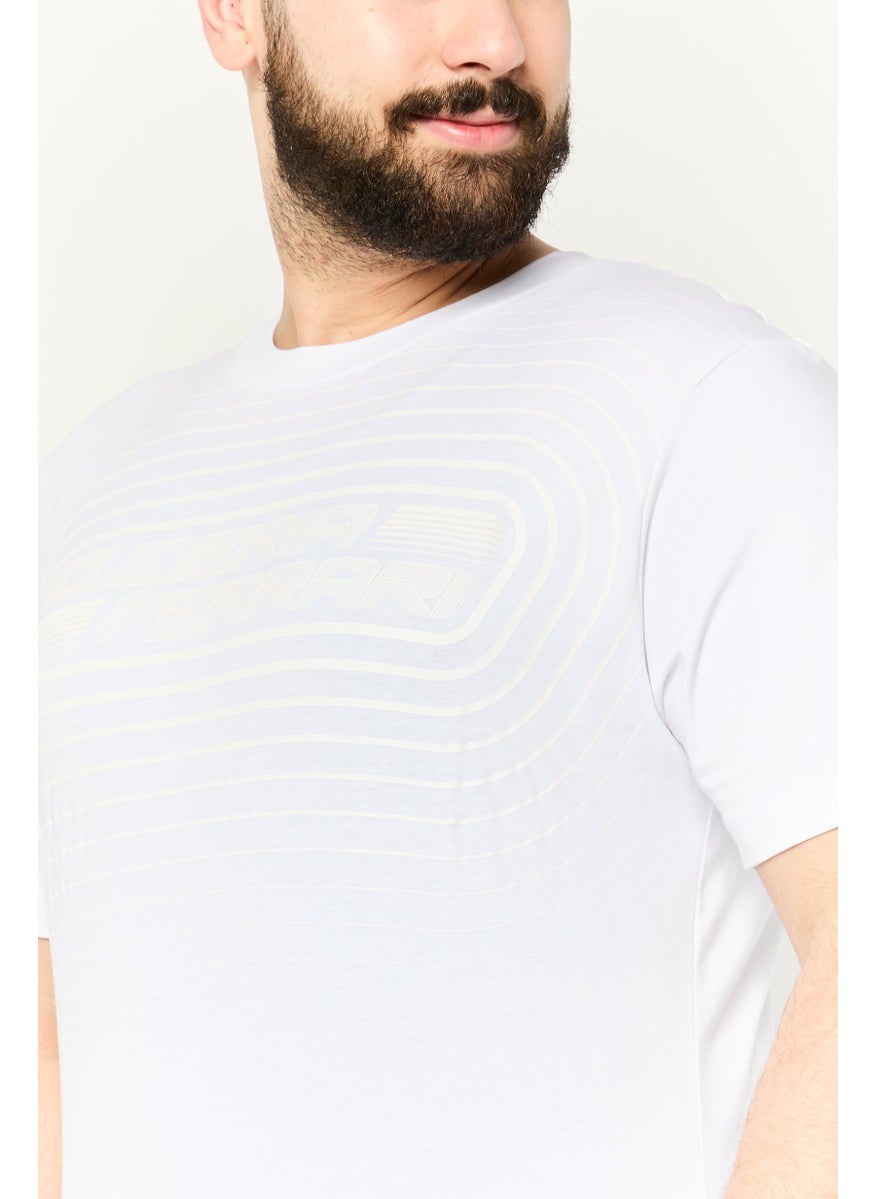 Scuderia Ferrari - Men Crew Neck Short Sleeves Brand Logo T-Shirt, White - Image 1