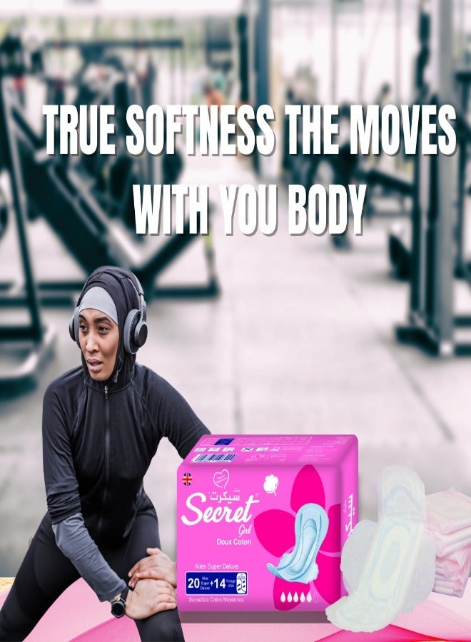 Secret Plus Sanitary Napkins with 20 + 14 Pantyliners Per Pack x 3 Packs - Pink: Ultimate Comfort and Protection - Image 4