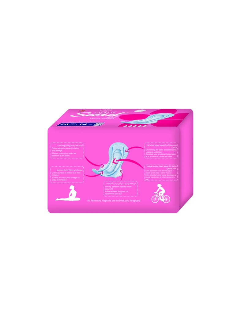 Secret Plus Sanitary Napkins with 20 + 14 Pantyliners Per Pack x 3 Packs - Pink: Ultimate Comfort and Protection - Image 2