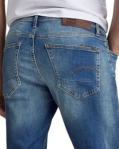G-Star Raw Mens 3301 Slim Fit Jeans, Vintage Medium Aged, 38W x 34L - Image 3