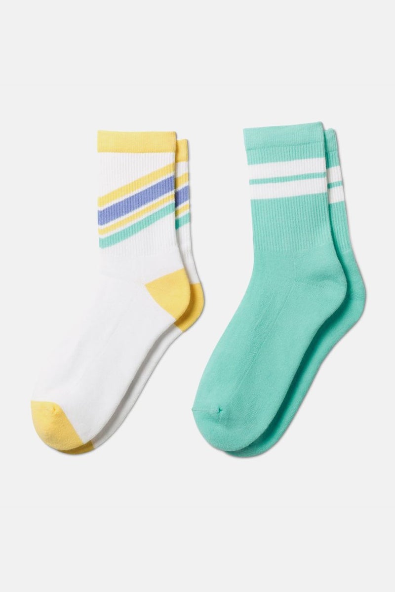 Tchibo Kids Girl 2 Pairs Tennis Socks, Multicolor - Image 2