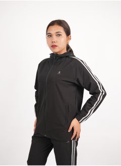 Abitos Women’s Black Long Sleeve Sportswear Jacket – Athletic Fit Training Jacket with Hoodie  - Image 5