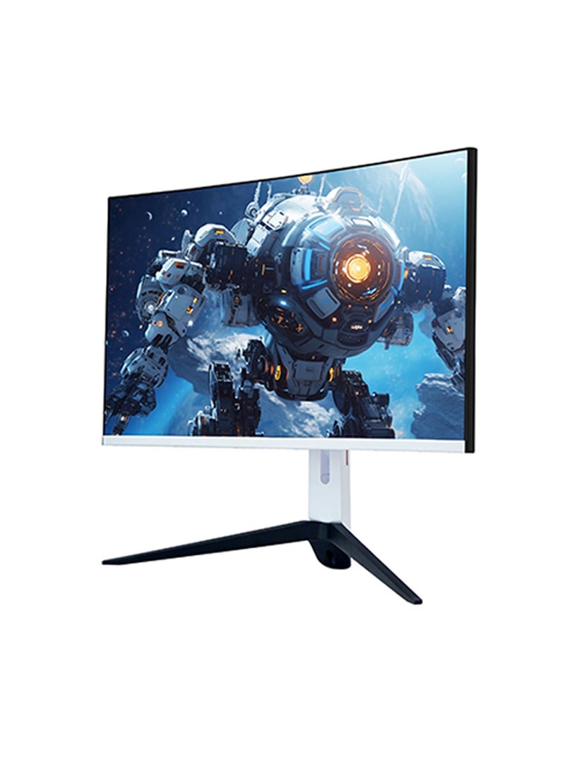 Glanfen - 27 Inch Curved Gaming Monitor 75Hz with LED Backlit,FHD 1920×1080 Computer Monitor 16:9 Wide HDR Display 1ms Response PC Monitor (HDMI+VGA) White - Image 1