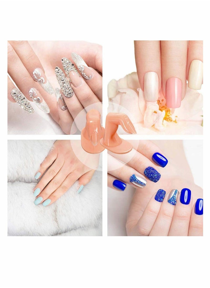 Practice Fingers Decoration, Practice Manicure Fingers Training Fingers with False Nails Training Fingers for Acrylic Gel Nail Art Hand Nail Art Training Display Decoration, 20 Pcs - Image 4