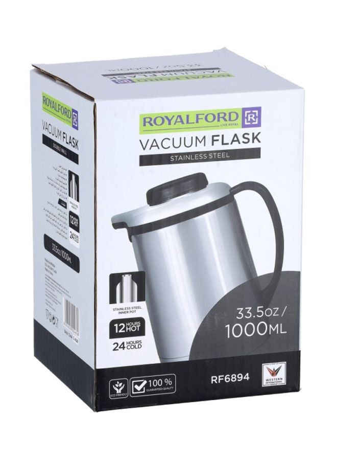 Royalford Stainless Steel Vacuum Flask Silver/Black - Image 3