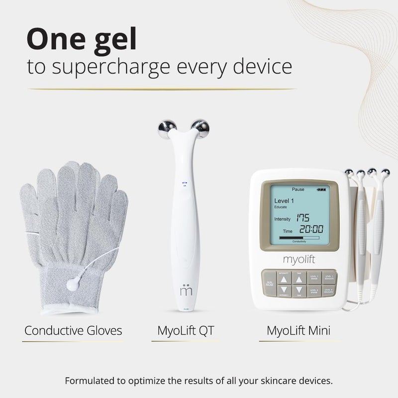 myolift 7E Wellness ReStore Conductive Microcurrent Gel with Bio-Active Complex - 4oz - Facial Skin Care with Green Tea Extract, Hyaluronic Acid & Collagen Peptides - Anti-Aging & Skin Tightening - Image 4