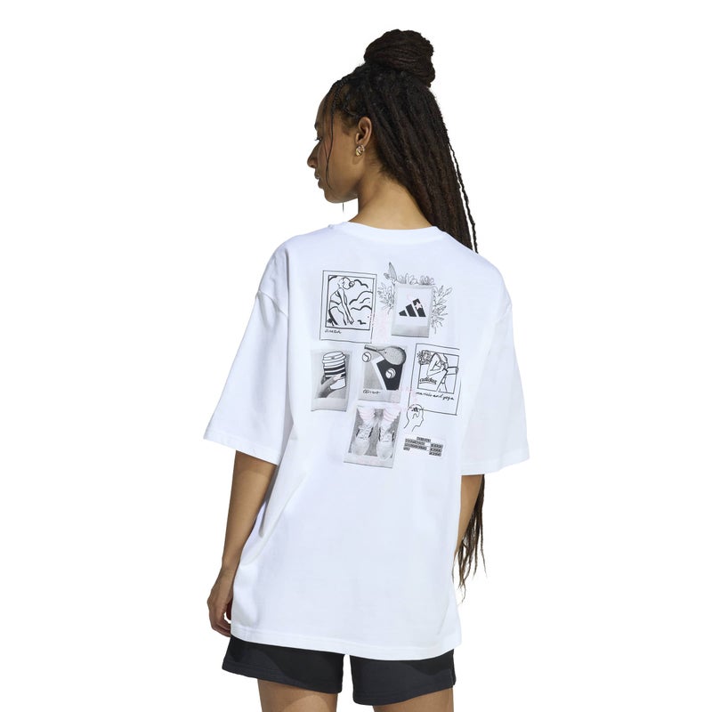 adidas Mini Embroidery Oversized Graphic T-Shirt - Image 3