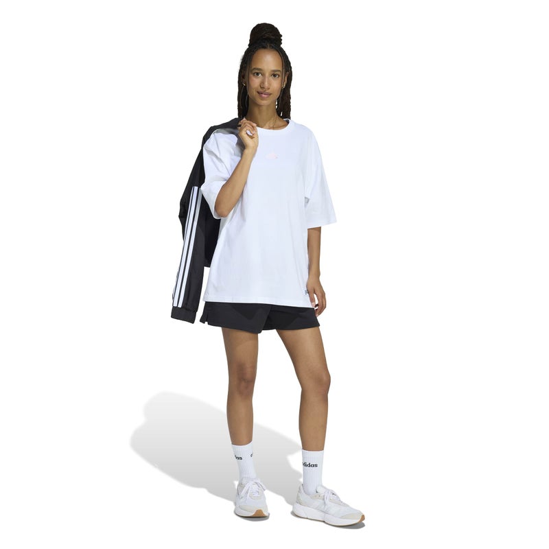 adidas Mini Embroidery Oversized Graphic T-Shirt - Image 1