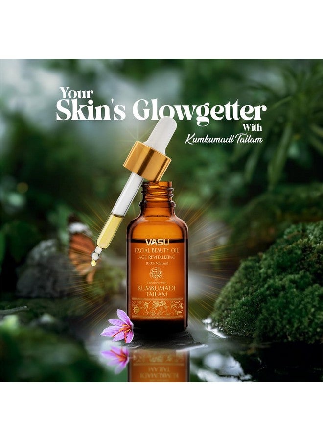 Vasu Facial Beauty Oil Enriched With Kumkumadi Tailam - 100% Natural Face Oil, Gives Natural Glow To Your Face, A Unique Blend Of 5 Precious Oils With Potent Herbs - 25 Ml - Image 2