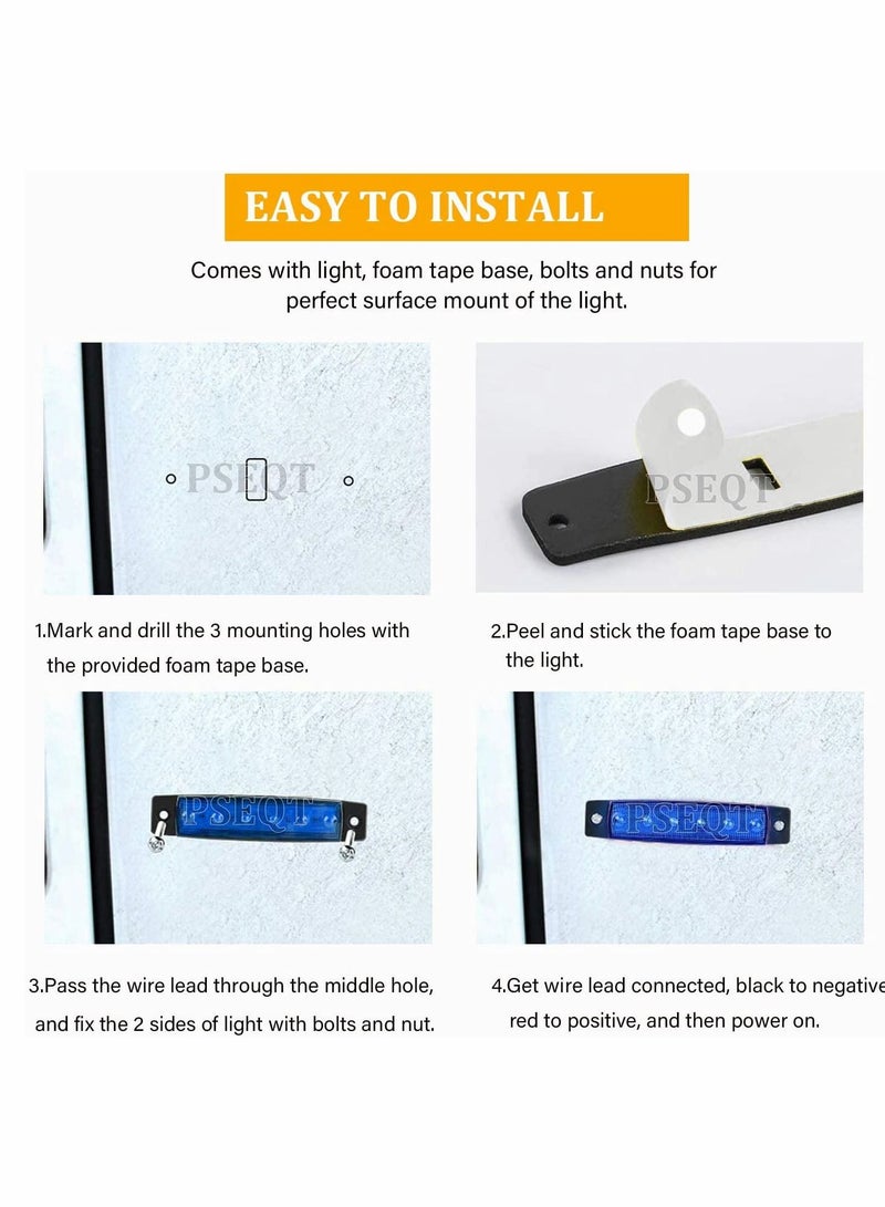 Y&D Car Lights, LED Rock Strip Exterior Underglow Wheel, Fender Well Lighting Kits, Waterproof, for Golf Cart Wrangler Offroad Truck RV UTV ATV Snowmobile, 10 Pcs (Blue) - Image 5