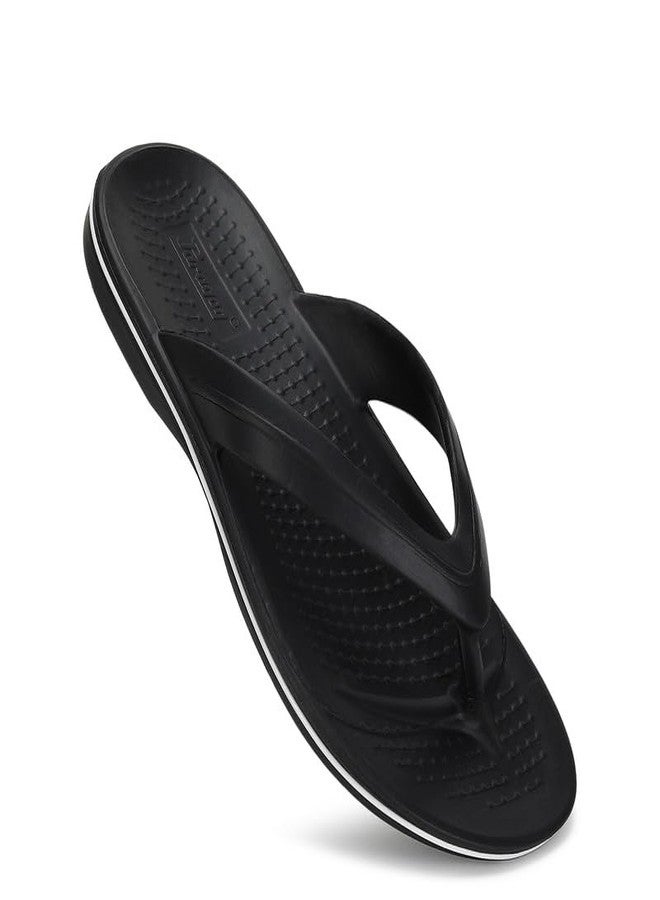 PARAGON EVK1129G Men Stylish Lightweight Water Resistant Flipflops | Comfortable Soles | Casual & Trendy Slippers | Indoor & Outdoor, Black-White, 10 UK (Narrow) - Image 5