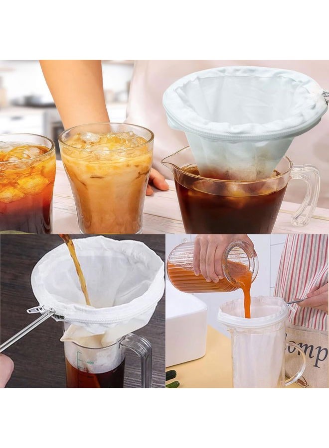 Daycount Large Thai Tea Filter, Natural Cotton Cloth Strainer Coffee Filter with Hanging Loop 9.5''x12'' for Restaurant Commercial - Image 4