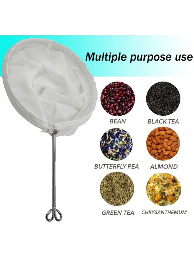 Daycount Large Thai Tea Filter, Natural Cotton Cloth Strainer Coffee Filter with Hanging Loop 9.5''x12'' for Restaurant Commercial - Image 3