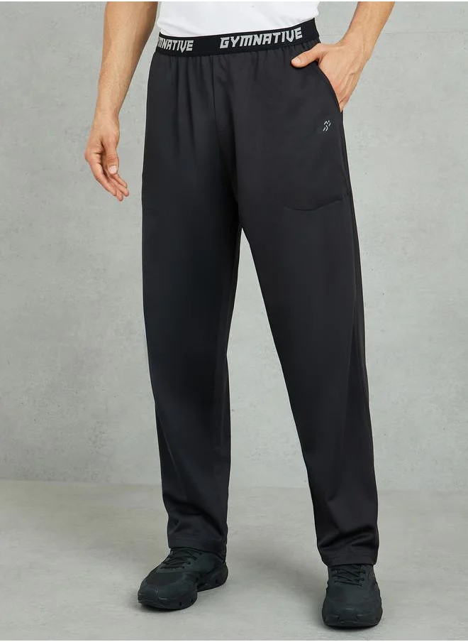 ستايلي Super Soft Relaxed Fit Training Track Pants with Contrast Elastic Waistband