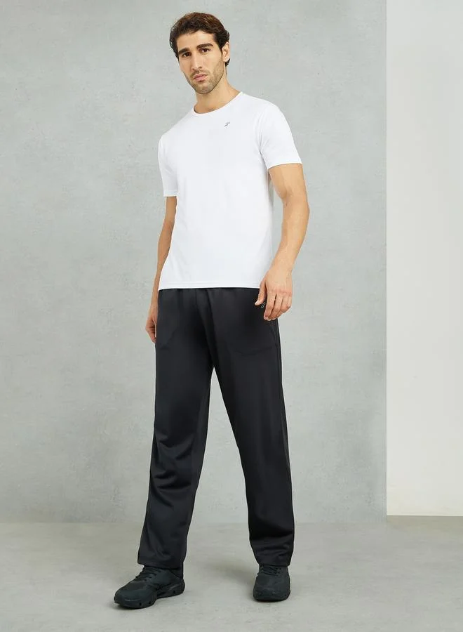 Styli Active Super Soft Relaxed Fit Training Track Pants with Contrast Elastic Waistband