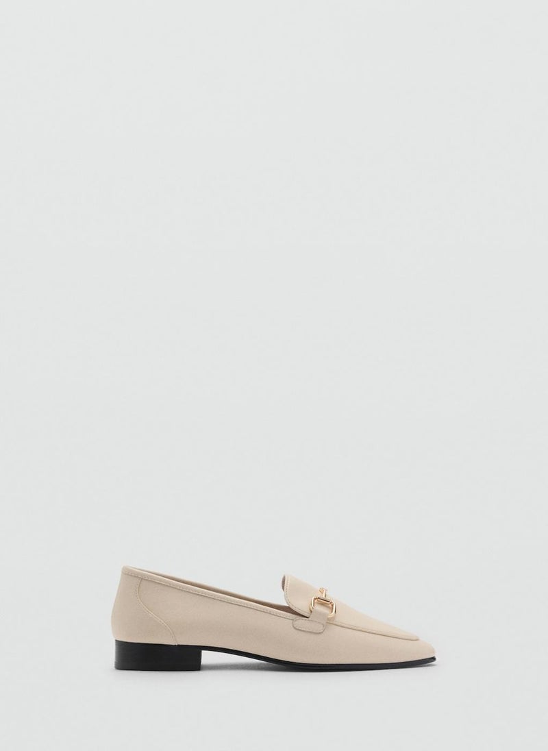 MANGO Buckle Leather Moccasins  - Image 1