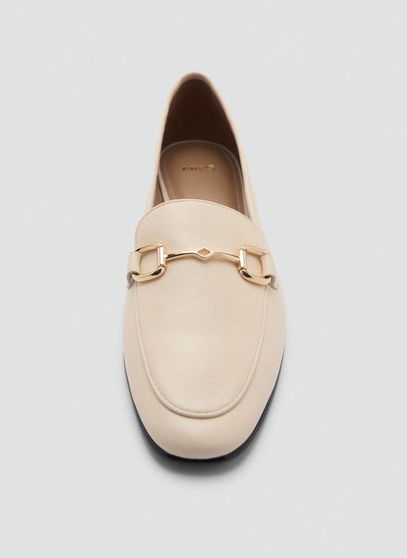 MANGO Buckle Leather Moccasins  - Image 4