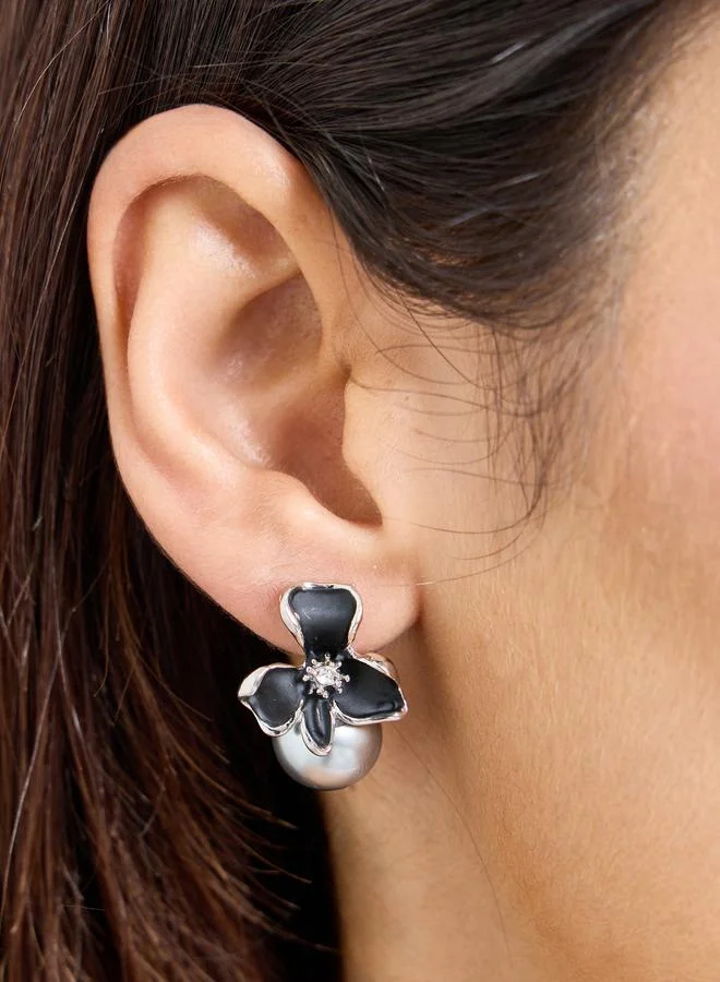 ستايلي Embellished Pearl Earrings