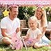 Sprstar Easter Bunny ToyBunny My Realistic Bunny ToyHopping Rabbit Plush Bunny Toywith Sounds and Movements Animated Walking Wiggle Ears Twitch Nose Gift for Toddlers BirthdayPink Rabbit Leash - Image 4