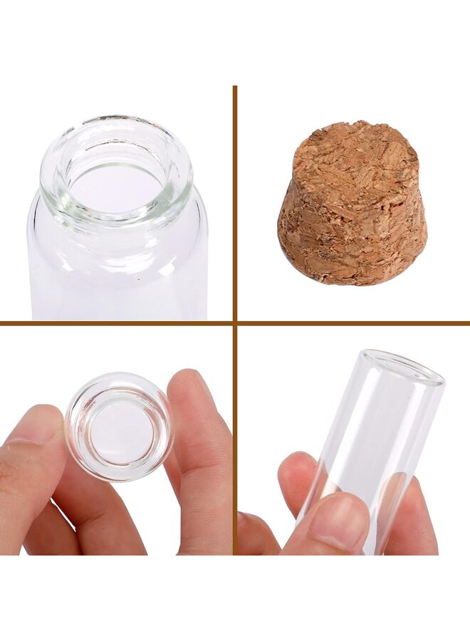 44pcs Mini Glass Bottles with Cork Stoppers, 20ml Capacity, 50 Eye Screws, 30m Twine, Funnels, Perfect for Wedding Favors, Miniature Art, Storage Accessories - Image 3