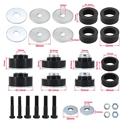Dokili Subframe Body Mount Bushing W/Hardware for C.hevy 1967-1972 Firebird 1967-1981 Camaro 1968-1974 Nova - Image 2