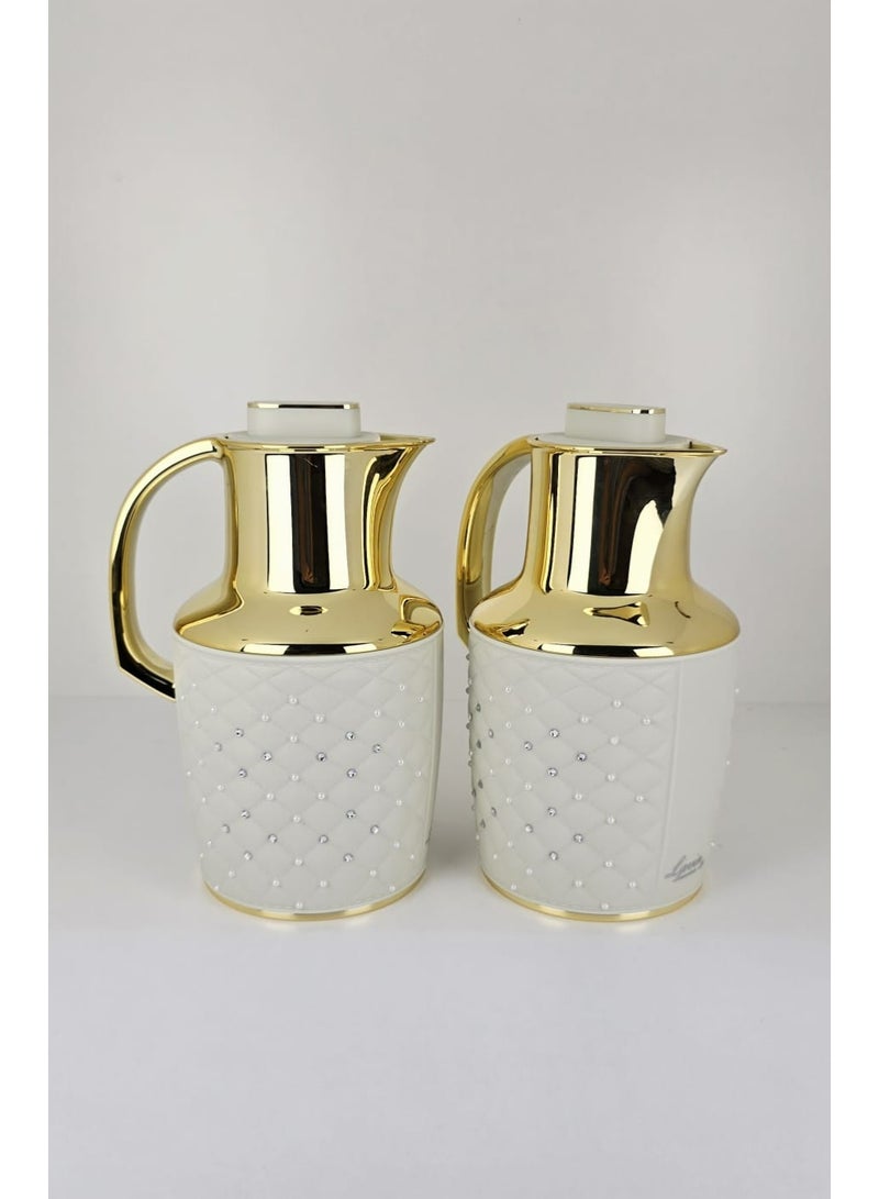 رادین طقم قارورة حرارية للتيرموس للشاي والقهوة مكون من قطعتين، يحتفظ بالحرارة أو البرودة لمدة 12 ساعة والداخل زجاج - Image 3