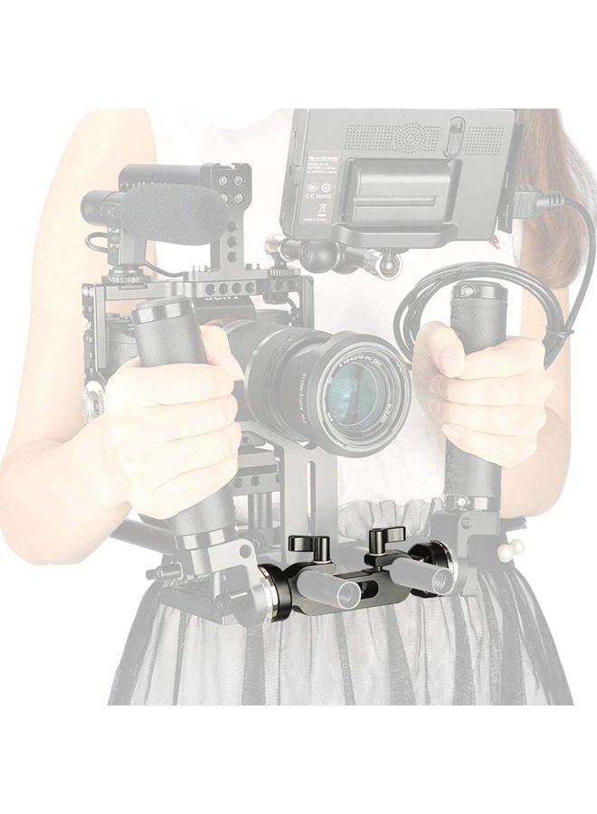 NICEYRIG Rosette Bracket (M6 Thread Diameter 31.8mm) with15mm Dual Rod Clamp Applicable Rosette Handle 15mm Shoulder Pad Rig Support System - Image 3