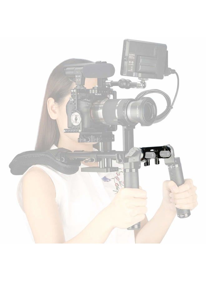 NICEYRIG Rosette Bracket (M6 Thread Diameter 31.8mm) with15mm Dual Rod Clamp Applicable Rosette Handle 15mm Shoulder Pad Rig Support System - Image 2
