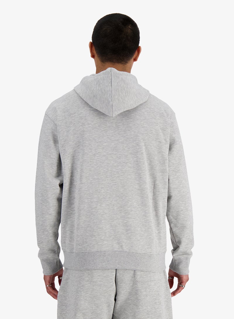 نيو بالانس هودي أساسي بشعار من نسيج تيري الفرنسي - Image 2