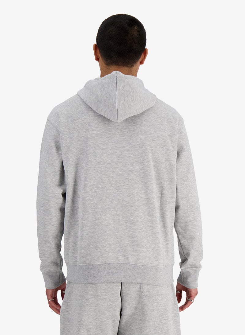 نيو بالانس هودي أساسي بشعار من نسيج تيري الفرنسي - Image 2