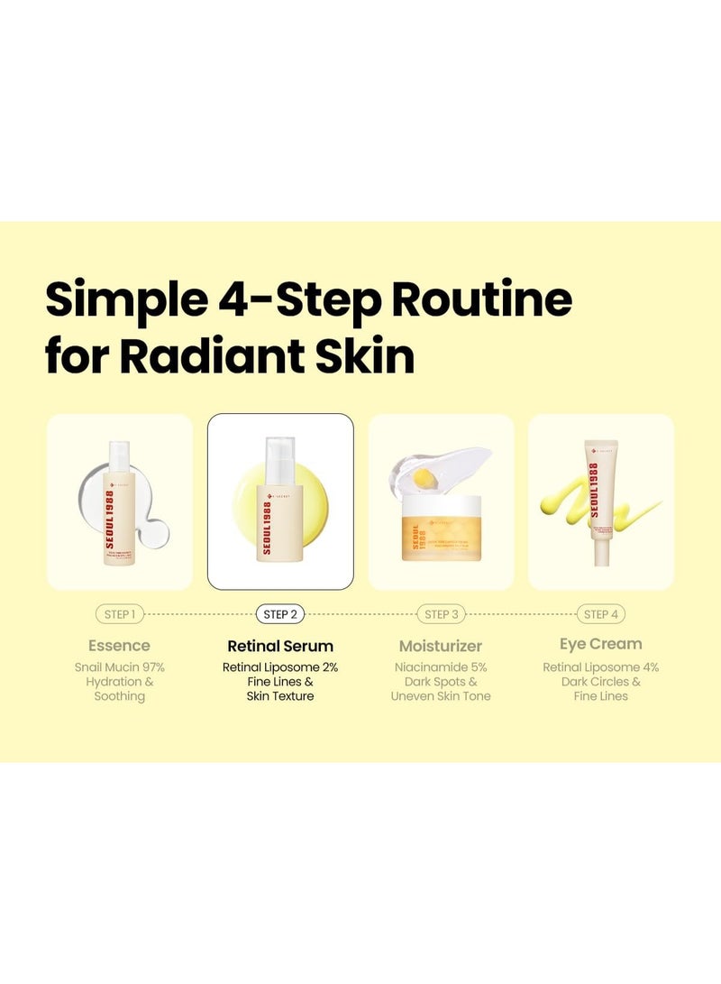 كي-سيكريت KSECRET SEOUL 1988 Serum : Retinal Liposome 2% + Black Ginseng 30ml | Pack of two. - Image 2