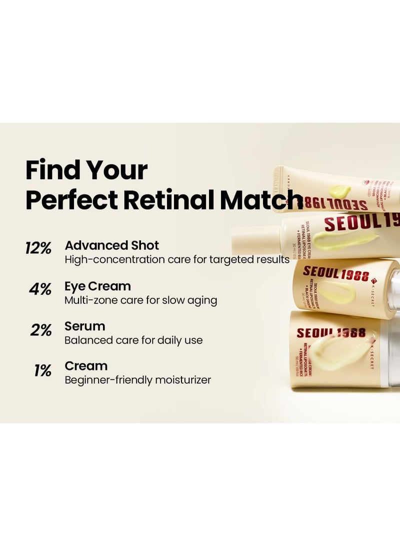 كي-سيكريت KSECRET SEOUL 1988 Serum : Retinal Liposome 2% + Black Ginseng 30ml | Pack of two. - Image 3