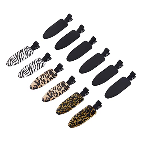 minihope 12 Pieces Soft Hair Clips Hair Setting Clips Flat Clips for Hair 12 Cont (Animal)… - Image 1