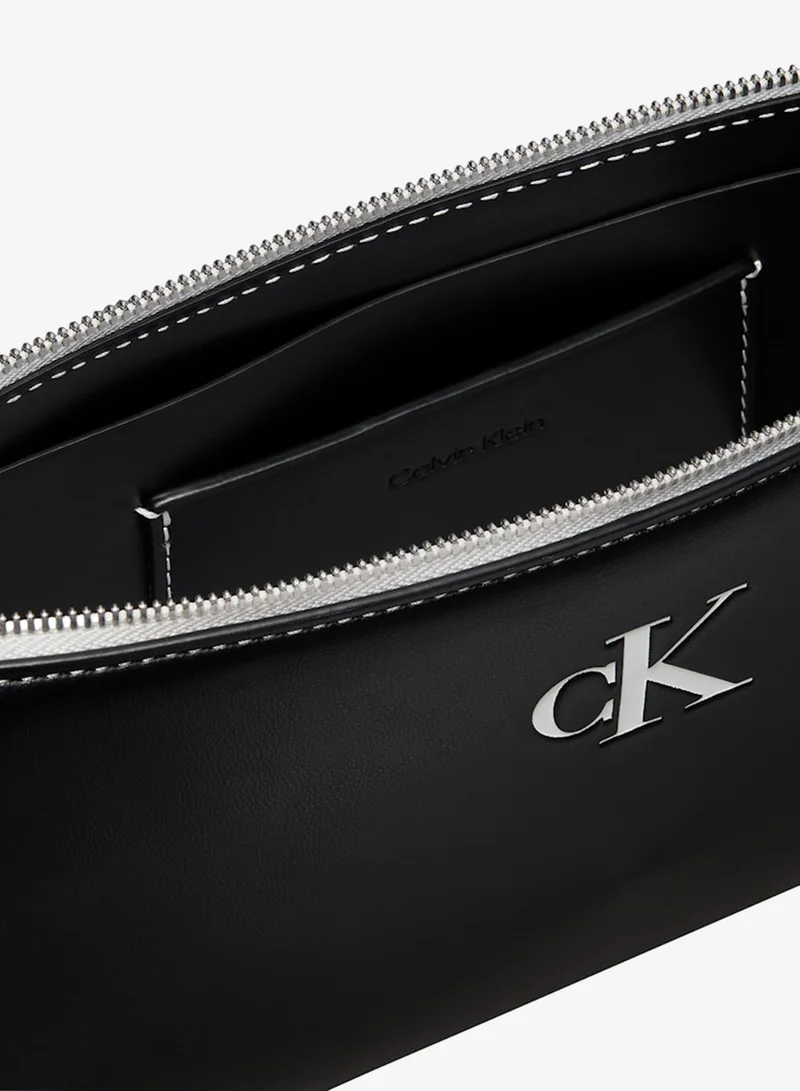 Calvin Klein Black Contrast Logo Convertible Crossbody Bag for Women | Best Price UAE