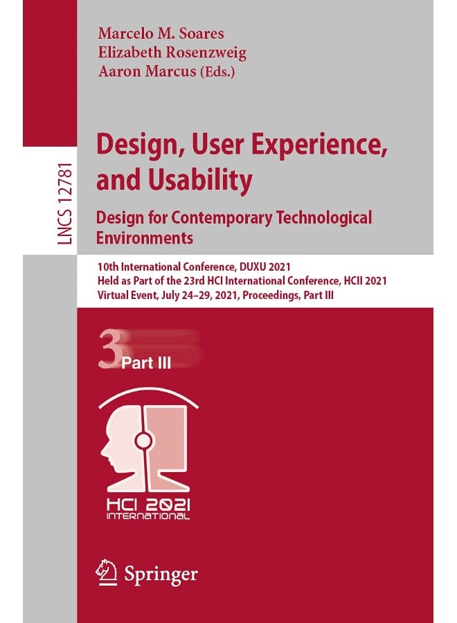 Design, User Experience, and Usability: Design for: 10th International Conference, Duxu 2021, Held as