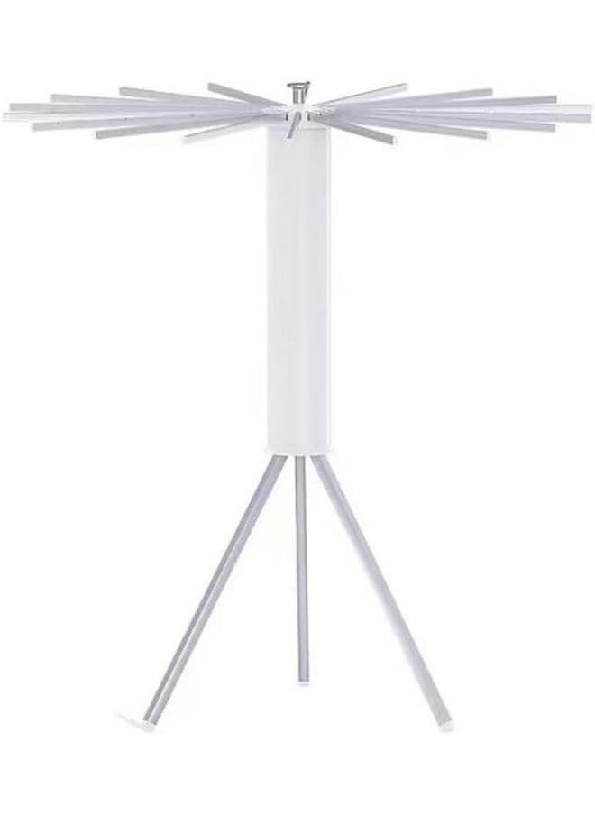 Taimi Portable Folding Tripod Clothes Drying Rack with 16 Poles in Silver and White 125cm x112cm  - Image 5