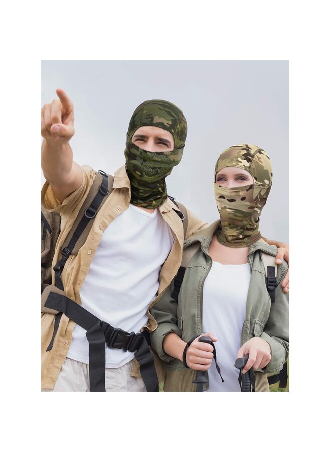 3 قطع، قناع وجه عسكري مموه باندانا بالاكلافا غطاء رأس للرجال والنساء تكتيكي تدريب ركوب الدراجات التزلج مقاوم للرياح الصيد - Image 5