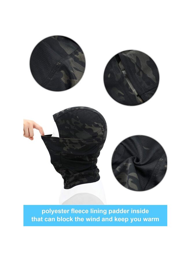 3 قطع، قناع وجه عسكري مموه باندانا بالاكلافا غطاء رأس للرجال والنساء تكتيكي تدريب ركوب الدراجات التزلج مقاوم للرياح الصيد - Image 2