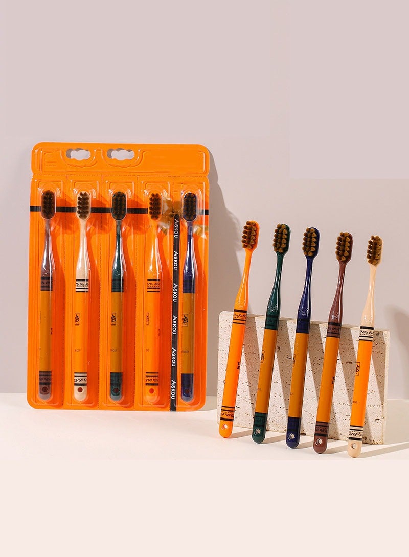 ASK Toothbrush Soft Bristles 5-Pack Toothbrush Household Adult Men And Women Toothbrush Soft Bristles Advanced Toothbrush - Image 5