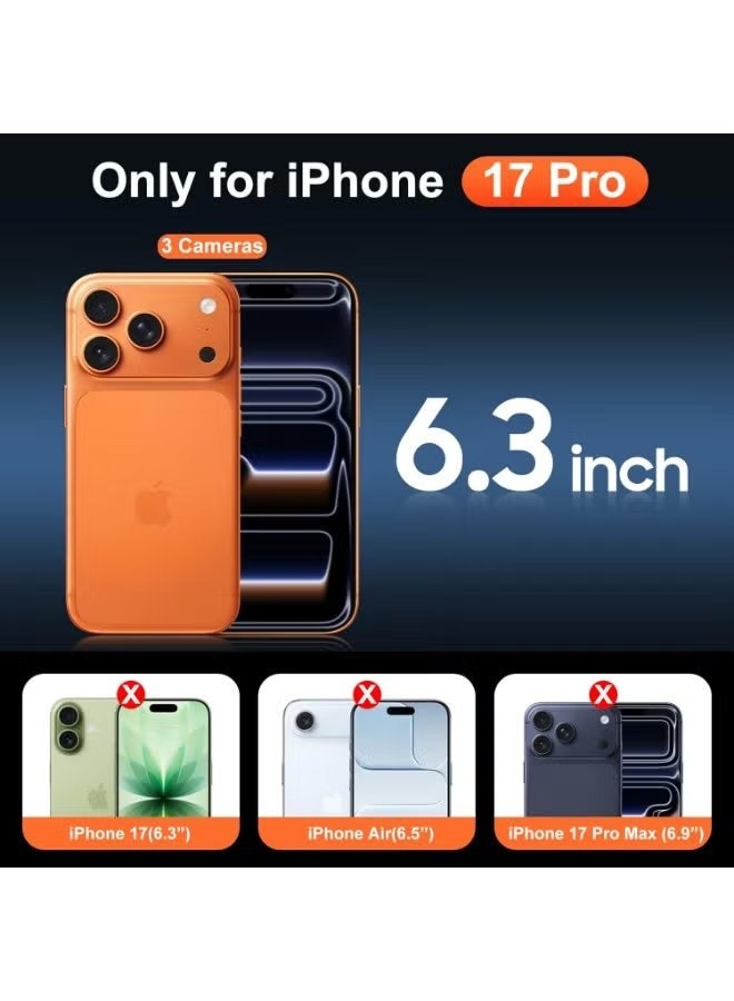 ELTRAZONE iPhone 17 Pro Clear Case with Tempered Glass Screen Protector and Camera Lens Protector Magnetic Wireless Charging Compatible Anti-Yellowing Shockproof Slim Protective Cover with Strong Drop Protection Scratch Resistant Transparent Protective Case for iPhone 17 Pro 6.3-inch - Image 2