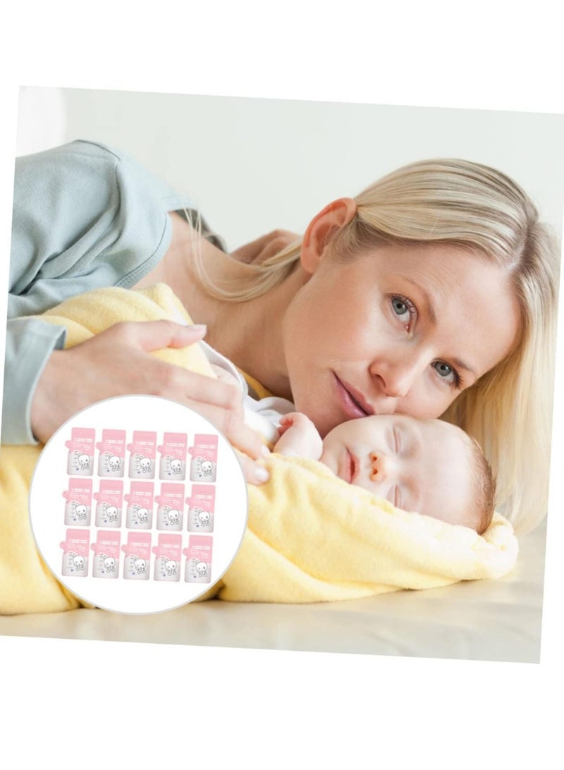 SYOSI Portable Milk Powder Storage Bag, 30pcs Milk Storage Bag Baby Milk Drink Storage Bags Milk Freezer Bags Disposable Milk Bags Baby Breast Milk Powder Pouch Freezer Milk Pouch Pink Pp Dispenser - Image 2