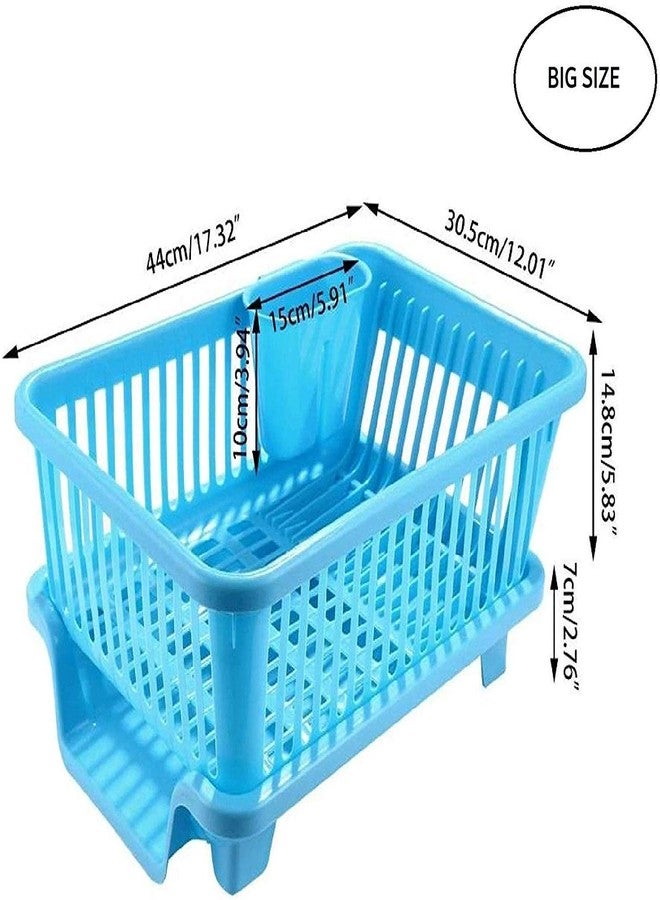 SHRUTI Dish Rack for Kitchen Large Sink Set Dish Rack Drainer Drying Rack Washing Basket with Tray, Organizer, Accessories Items, Dish Drainer Basket(Pack of 1) - Image 3
